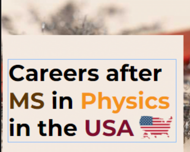 career after ms in physics