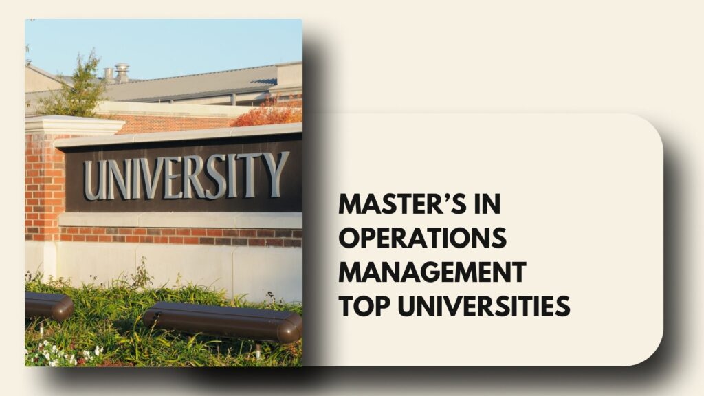master's in operations management
