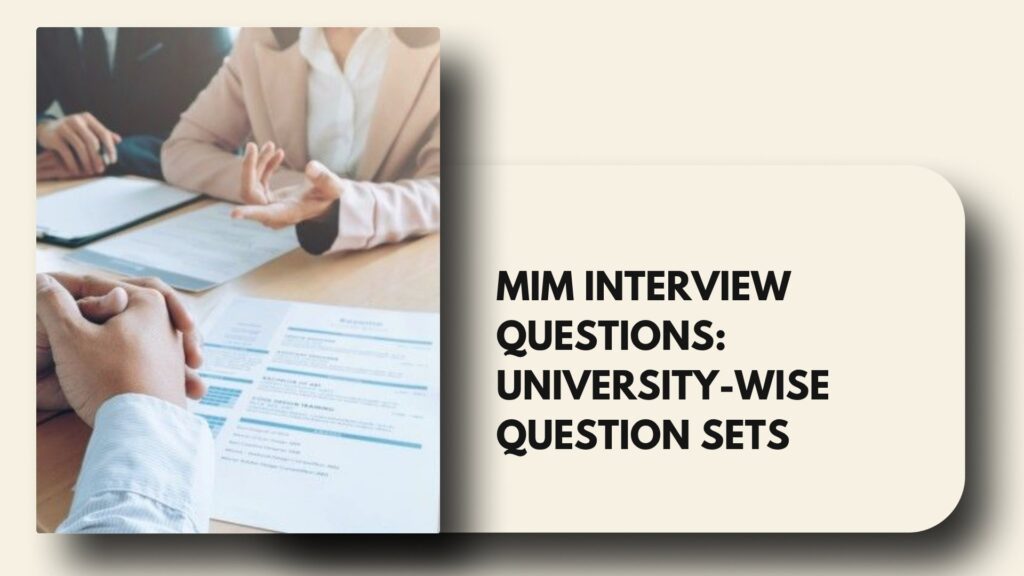 mim interview questions