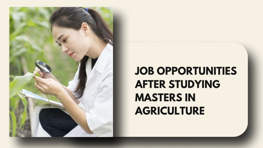 MSc Agriculture jobs