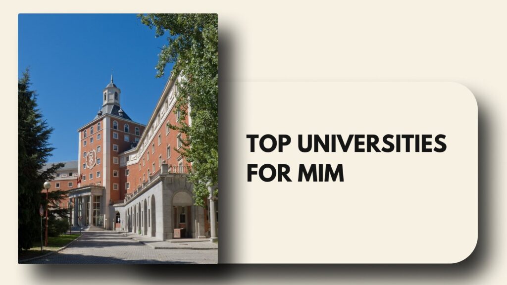 Top Universities for MiM