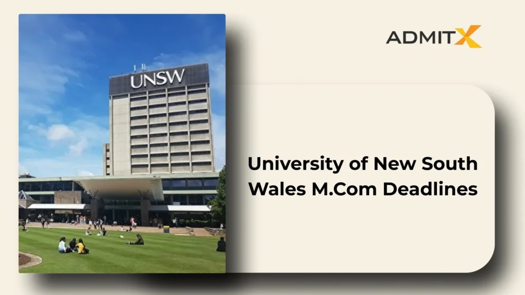 University of New South Wales M.Com Deadlines